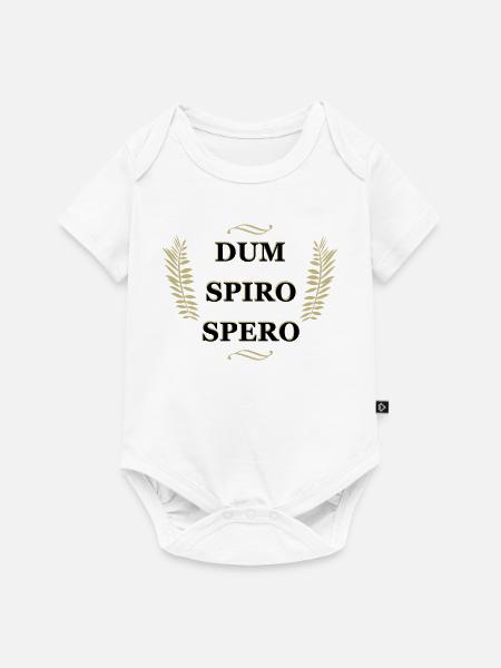 Dum Spiro Spero, lateinisches Zitat - Baby Premium Kurzarmbody - Weiß