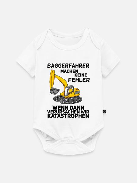 Bauarbeiter Baggerfahrer Bagger - Baby Premium Kurzarmbody - Weiß