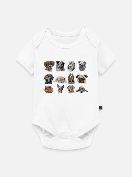 dogs - Baby Premium Kurzarmbody - Weiß