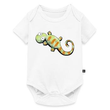 Joyeux Gecko I Lézard - Body à manches courtes Premium Bébé - blanc - Devant
