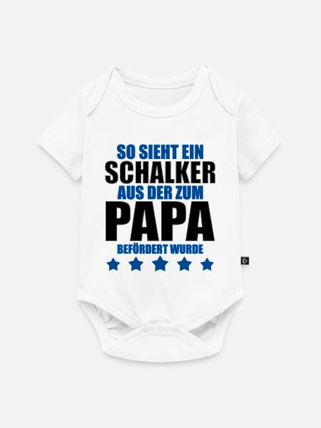 Schalker Papa | Schalke Vatertags Geschenkidee - Baby Premium Kurzarmbody - Weiß
