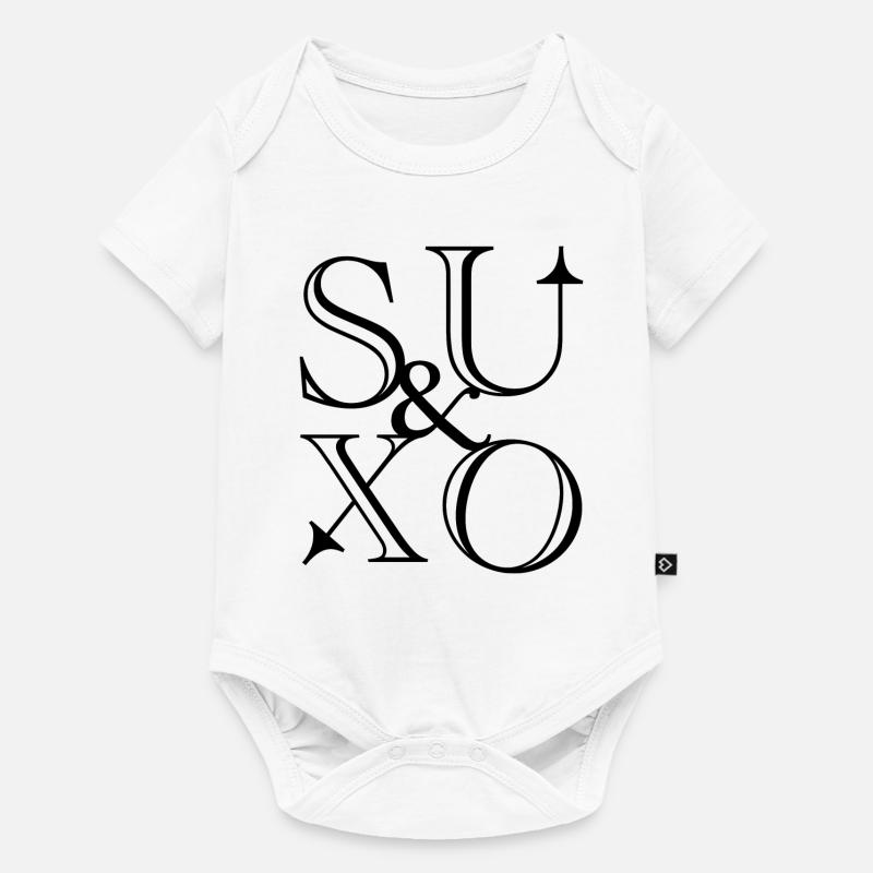 Su & Giu - Haut et Bas - Body à manches courtes Premium Bébé - blanc