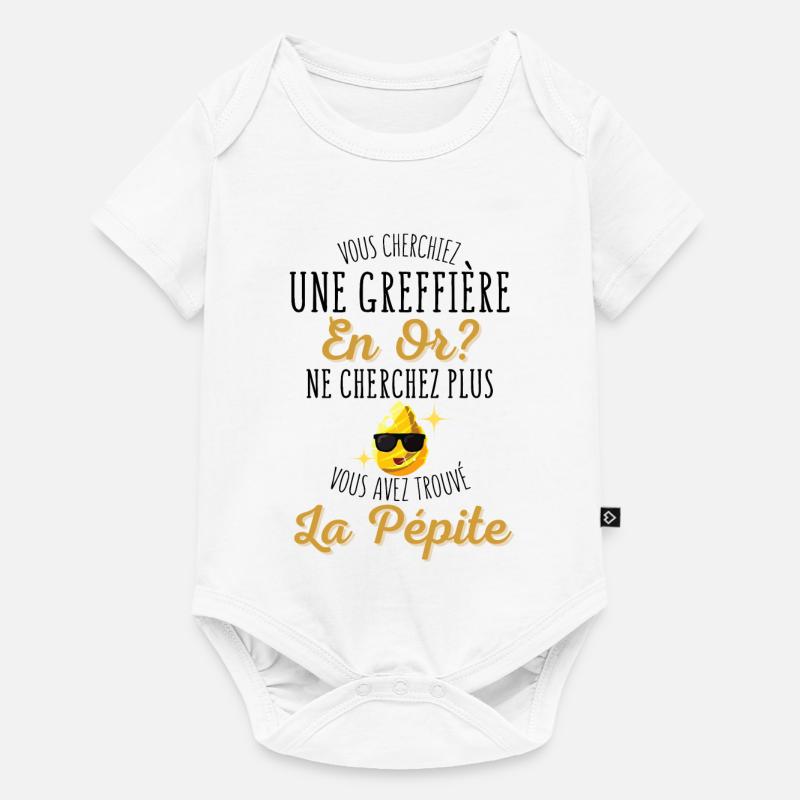 Vous Cherchiez une Greffière en Or? - Humour - Body à manches courtes Premium Bébé - blanc