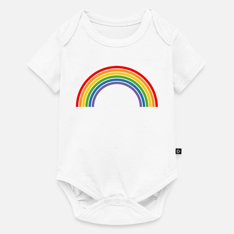Arc-en-ciel - Body à manches courtes Premium Bébé - blanc
