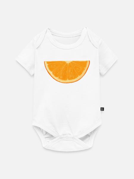 Orangenscheibe Printdesign - Baby Premium Kurzarmbody - Weiß
