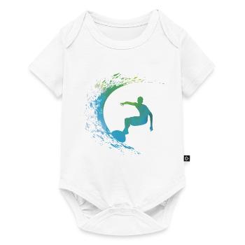 Surf Surfer - Baby Premium Kurzarmbody - Weiß - Vorne