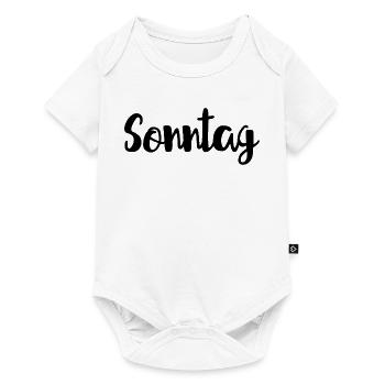 Sonntag Woche Wochenende - Baby Premium Kurzarmbody - Weiß - Vorne