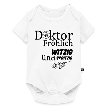Doktor Fröhlich Geschenk - Baby Premium Kurzarmbody - Weiß - Vorne