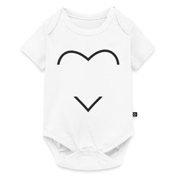 Herz zum personalisieren selbst gestalten - Baby Premium Kurzarmbody - Weiß - Vorne