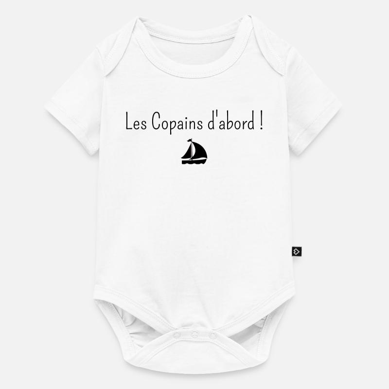 Les Copains d'abord Brassens - Body à manches courtes Premium Bébé - blanc