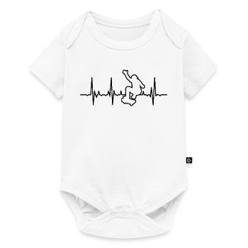 Skateboarding Heartbeat - Baby Premium short-sleeve bodysuit - white - Front