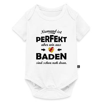 Perfekt aus dem Badener Land - Baby Premium Kurzarmbody - Weiß - Vorne