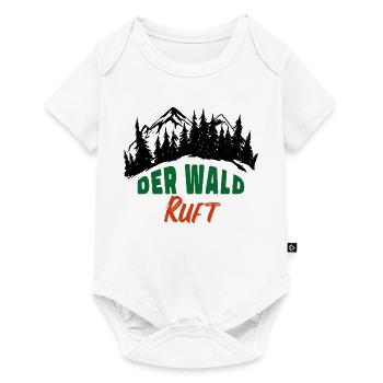 Der Wald ruft Förster Waldarbeit Natur Freizeit - Baby Premium Kurzarmbody - Weiß - Vorne