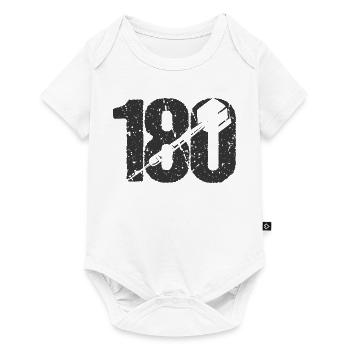 DART DARTS 180 ONEHUNDREDANDÉJOUREUR DE FLÉCHETTES RAPIDE - Body à manches courtes Premium Bébé - blanc - Devant