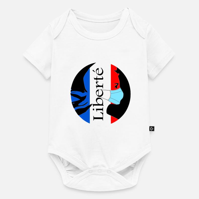 Liberté - Body à manches courtes Premium Bébé - blanc