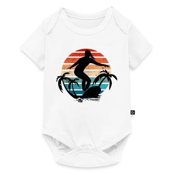 Surfer Girl Coucher de soleil - Body à manches courtes Premium Bébé - blanc - Devant