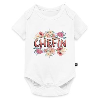 Chefin - Baby Premium Kurzarmbody - Weiß - Vorne