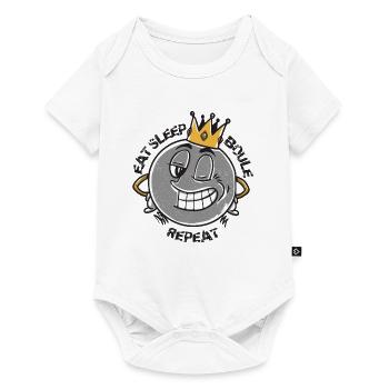 Boules de boules pour bouler et pétanque king boulen - Body à manches courtes Premium Bébé - blanc - Devant