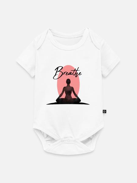 Yoga - Baby Premium Kurzarmbody - Weiß