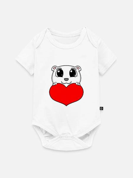 Eisbär - Baby Premium Kurzarmbody - Weiß