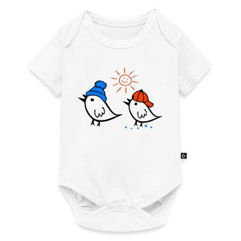 Sparrow, Sun, Spring - Baby Premium short-sleeve bodysuit - white - Front
