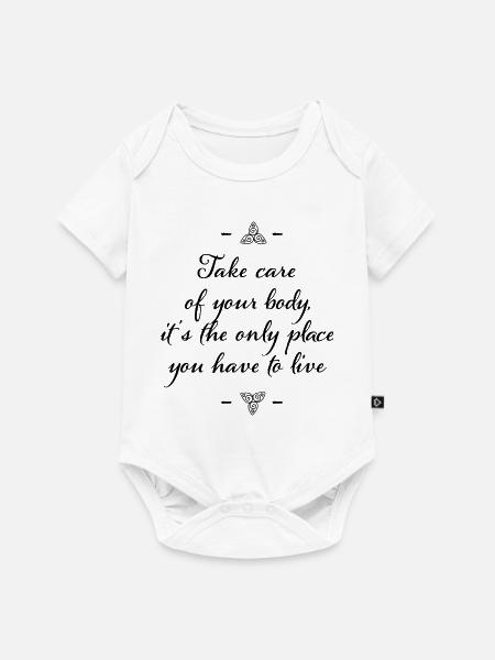 Yoga - Baby Premium Kurzarmbody - Weiß