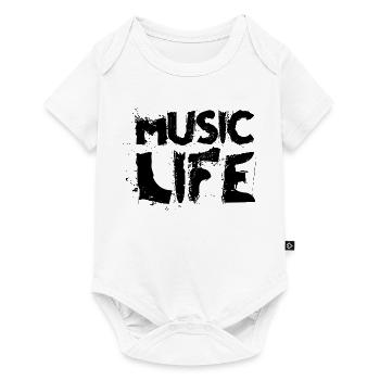 Music Love Lettering - Baby Premium short-sleeve bodysuit - white - Front