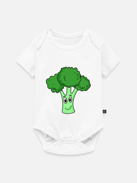 Brokkoli - Baby Premium Kurzarmbody - Weiß