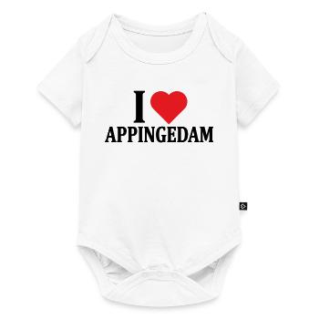 J’adore l’idée cadeau du t-shirt Appingedam Nederland - Body à manches courtes Premium Bébé - blanc - Devant