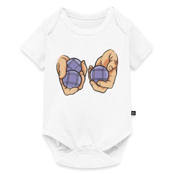 Boules de boule pour Bouler Boules Boulekugel - Body à manches courtes Premium Bébé - blanc - Devant