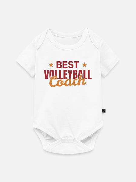 Volleyball Trainer - Baby Premium Kurzarmbody - Weiß