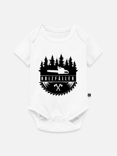 Holzfäller - Baby Premium Kurzarmbody - Weiß