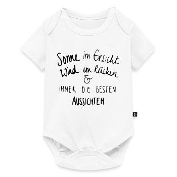 Sonne im Gesicht & die besten Aussichten - Baby Premium Kurzarmbody - Weiß - Vorne