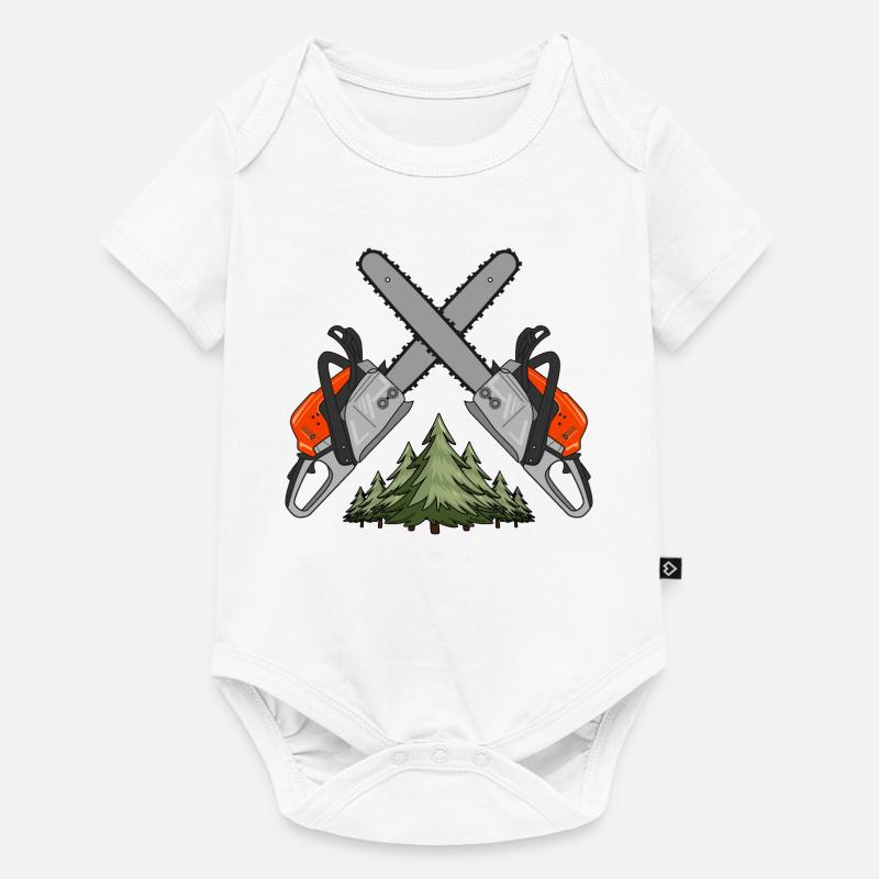 Tronçonneuse Cross Forest - Body à manches courtes Premium Bébé - blanc