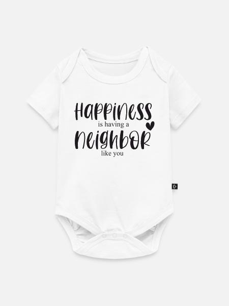 Nachbar Nachbarschaft Glück Bedanken Geschenk - Baby Premium Kurzarmbody - Weiß