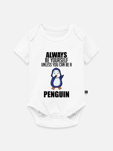 Pinguin Pinguine - Baby Premium Kurzarmbody - Weiß