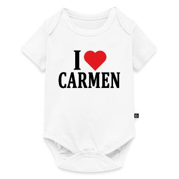T-shirt J’adore Carmen t-shirt idée cadeau - Body à manches courtes Premium Bébé - blanc - Devant