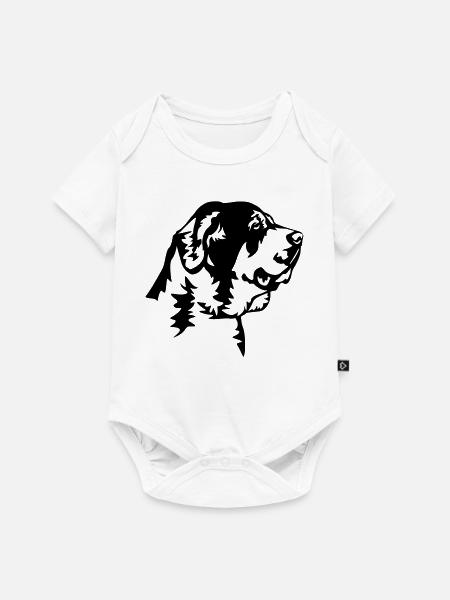 Mastin Espanol Kopf - Baby Premium Kurzarmbody - Weiß