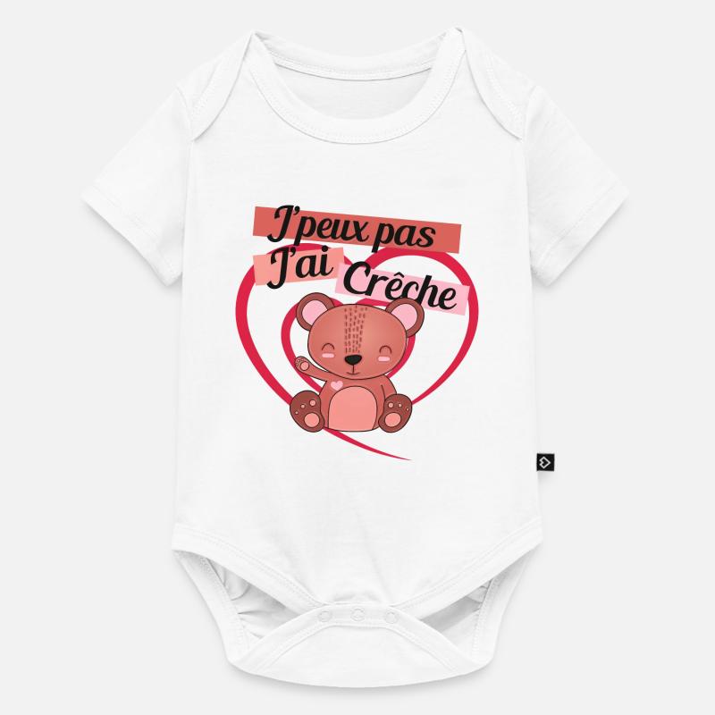 j ai creche - Body à manches courtes Premium Bébé - blanc