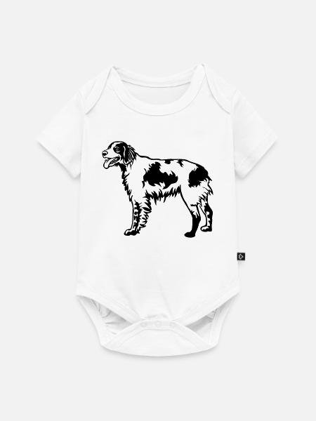 Epagneul Breton - Baby Premium Kurzarmbody - Weiß
