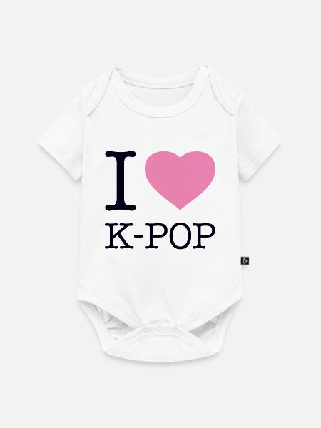 I LOVE K-POP - Baby Premium Kurzarmbody - Weiß