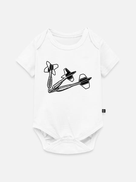 Dartpfeile - Baby Premium Kurzarmbody - Weiß