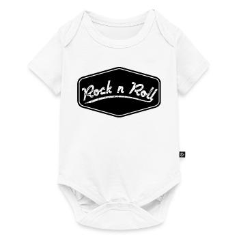 Rock n Roll Schild Shape - Baby Premium Kurzarmbody - Weiß - Vorne