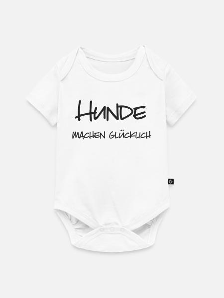 Hunde machen glücklich - Baby Premium Kurzarmbody - Weiß