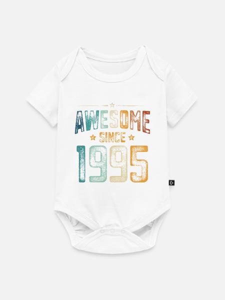 1995 Geboren Geburtstag Geburtsjahr - Baby Premium Kurzarmbody - Weiß