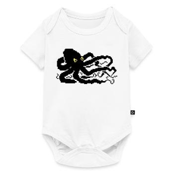 8bit pixel octopus - Baby Premium short-sleeve bodysuit - white - Front