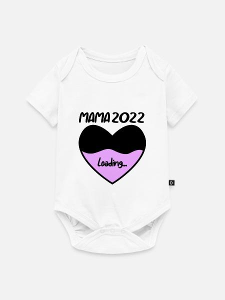 Mama 2022 - Werdende Mutter 2022 loading - Baby Premium Kurzarmbody - Weiß