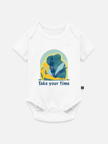 Yoga - Baby Premium Kurzarmbody - Weiß