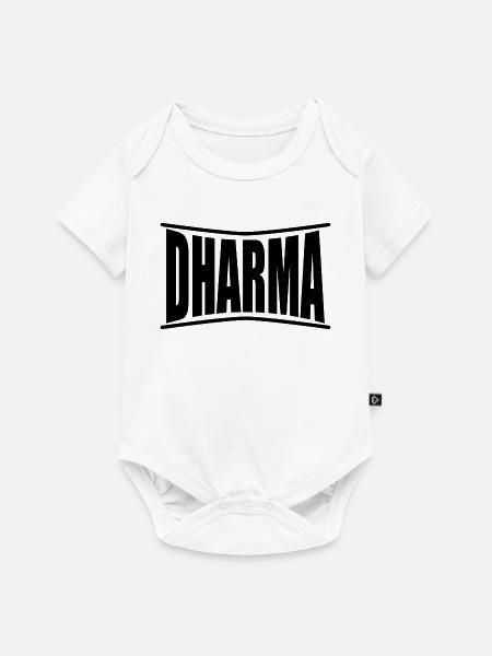 T-Shirt Dharma T-Shirt Geschenkidee - Baby Premium Kurzarmbody - Weiß