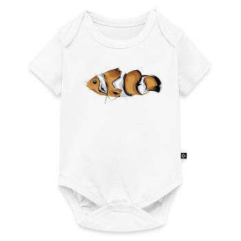 clownfish clown poisson poisson icône couleurs graphique - Body à manches courtes Premium Bébé - blanc - Devant